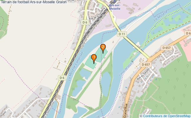 plan Terrain de football Ars-sur-Moselle : 2 équipements