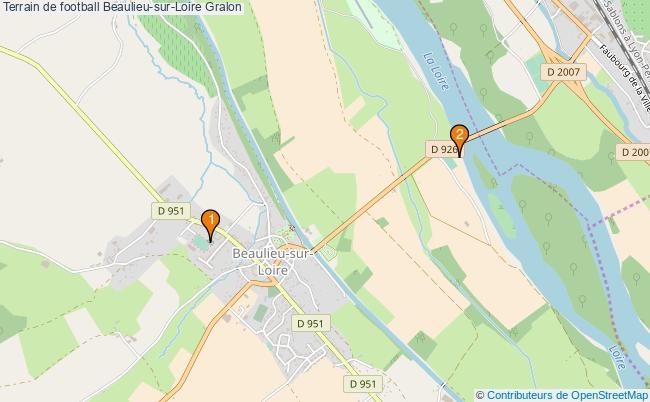 plan Terrain de football Beaulieu-sur-Loire : 2 équipements