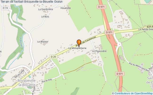 plan Terrain de football Bricqueville-la-Blouette : 1 équipements