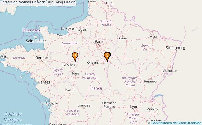 plan Terrain de football Châlette-sur-Loing : 10 équipements