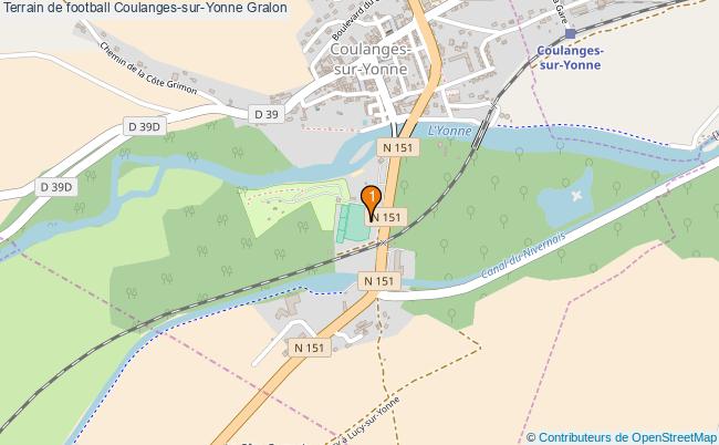 plan Terrain de football Coulanges-sur-Yonne : 1 équipements