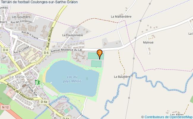 plan Terrain de football Coulonges-sur-Sarthe : 3 équipements