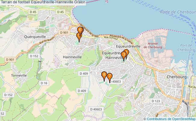 plan Terrain de football Equeurdreville-Hainneville : 8 équipements
