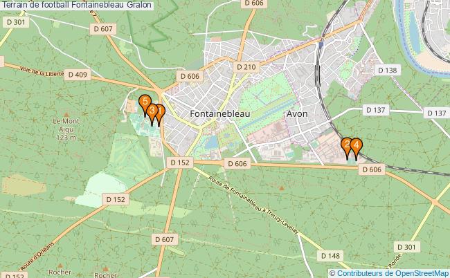 plan Terrain de football Fontainebleau : 5 équipements