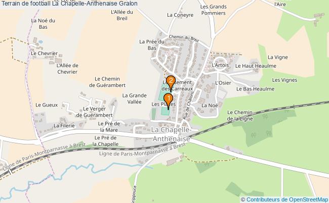 plan Terrain de football La Chapelle-Anthenaise : 2 équipements