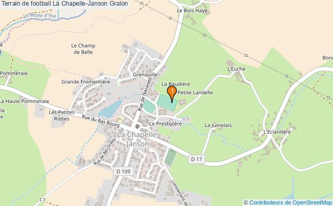 plan Terrain de football La Chapelle-Janson : 1 équipements