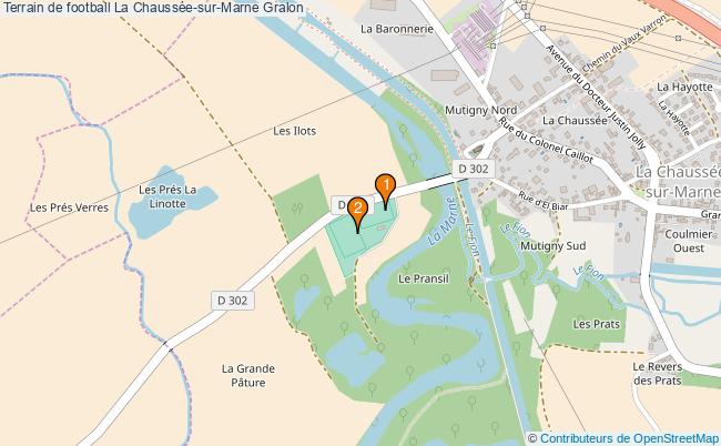 plan Terrain de football La Chaussée-sur-Marne : 2 équipements