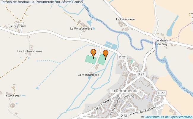 plan Terrain de football La Pommeraie-sur-Sèvre : 2 équipements