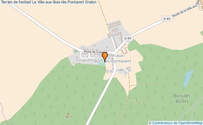 plan Terrain de football La Ville-aux-Bois-lès-Pontavert : 1 équipements