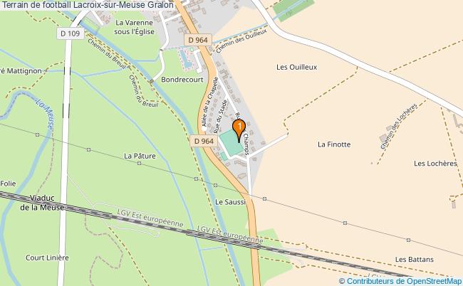 plan Terrain de football Lacroix-sur-Meuse : 1 équipements