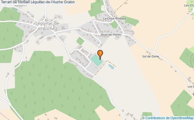 plan Terrain de football Léguillac-de-l'Auche : 1 équipements