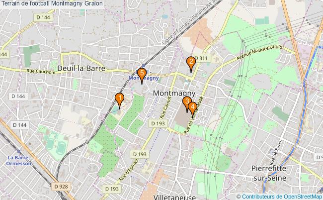 plan Terrain de football Montmagny : 5 équipements