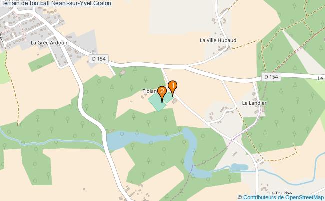 plan Terrain de football Néant-sur-Yvel : 2 équipements