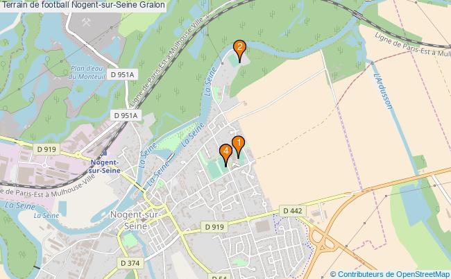 plan Terrain de football Nogent-sur-Seine : 4 équipements