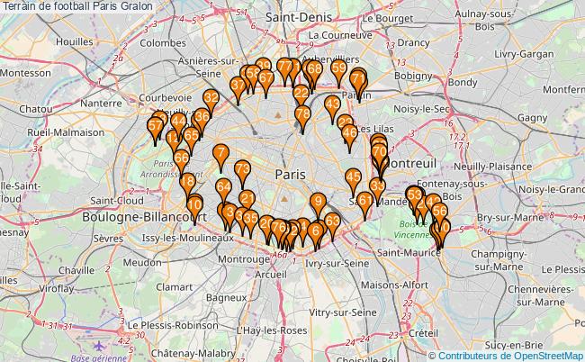 plan Terrain de football Paris : 78 équipements