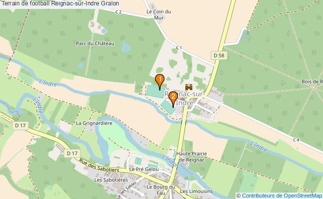 plan Terrain de football Reignac-sur-Indre : 2 équipements