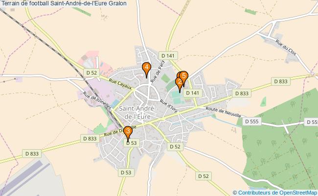 plan Terrain de football Saint-André-de-l'Eure : 5 équipements