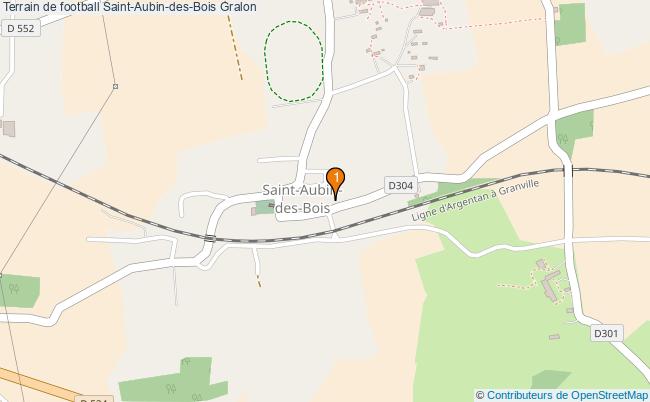 plan Terrain de football Saint-Aubin-des-Bois : 1 équipements