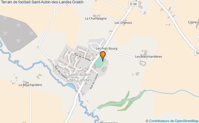 plan Terrain de football Saint-Aubin-des-Landes : 1 équipements