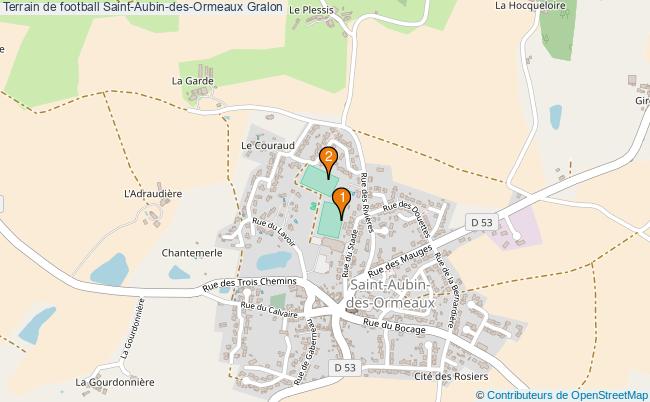 plan Terrain de football Saint-Aubin-des-Ormeaux : 2 équipements