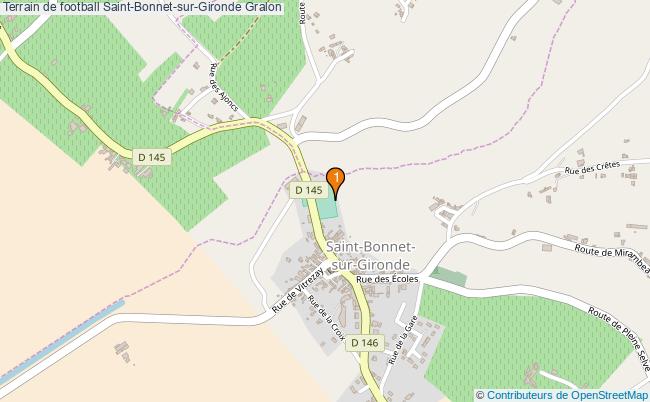 plan Terrain de football Saint-Bonnet-sur-Gironde : 1 équipements