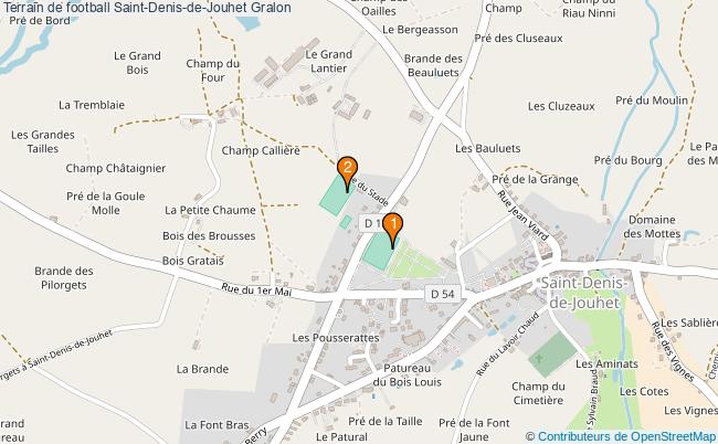 plan Terrain de football Saint-Denis-de-Jouhet : 2 équipements