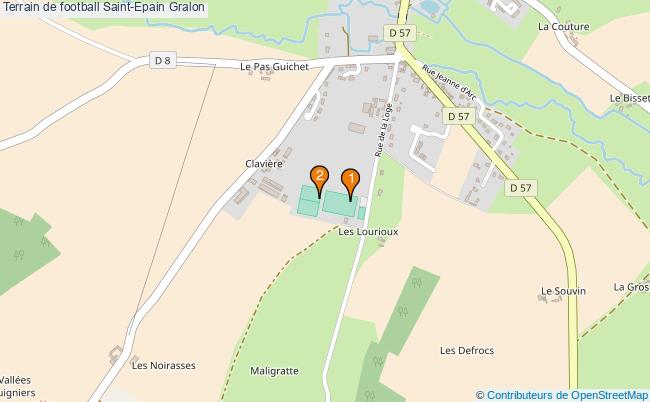 plan Terrain de football Saint-Epain : 2 équipements