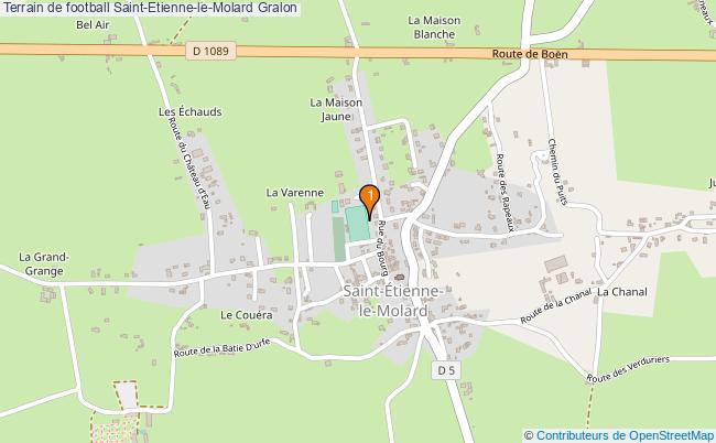 plan Terrain de football Saint-Etienne-le-Molard : 1 équipements