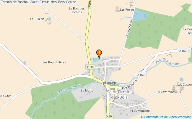 plan Terrain de football Saint-Firmin-des-Bois : 1 équipements