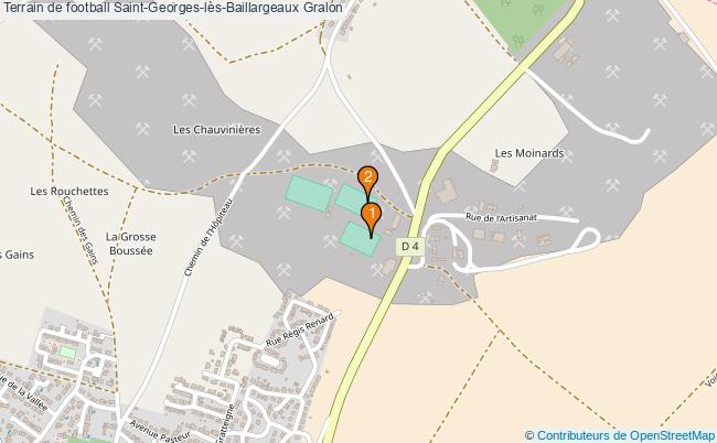 plan Terrain de football Saint-Georges-lès-Baillargeaux : 2 équipements