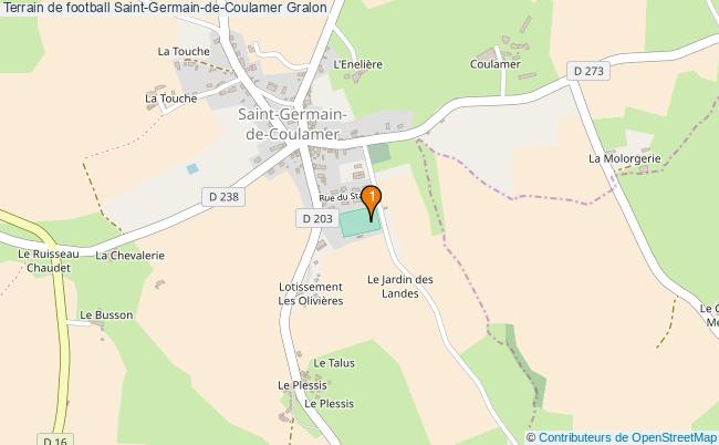 plan Terrain de football Saint-Germain-de-Coulamer : 1 équipements
