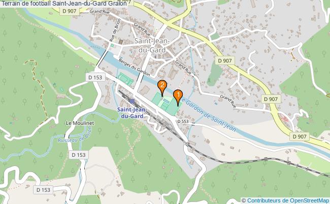 plan Terrain de football Saint-Jean-du-Gard : 2 équipements
