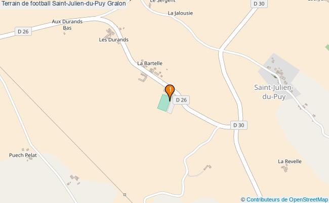 plan Terrain de football Saint-Julien-du-Puy : 1 équipements