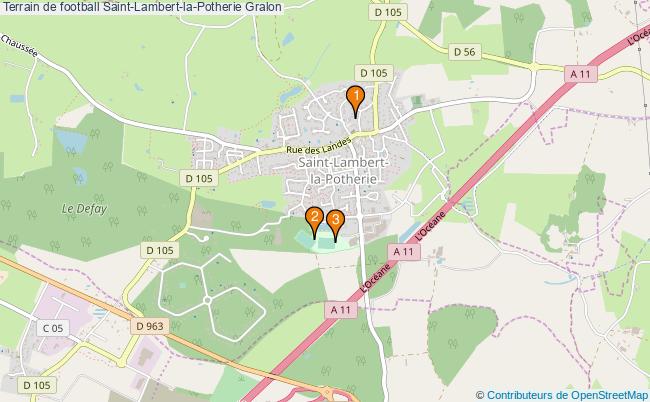 plan Terrain de football Saint-Lambert-la-Potherie : 3 équipements