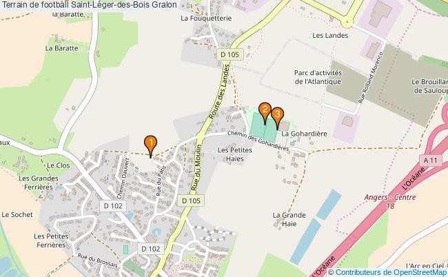 plan Terrain de football Saint-Léger-des-Bois : 3 équipements