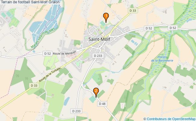 plan Terrain de football Saint-Molf : 2 équipements