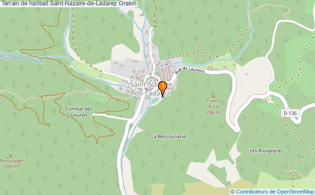 plan Terrain de football Saint-Nazaire-de-Ladarez : 1 équipements