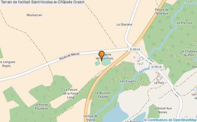 plan Terrain de football Saint-Nicolas-la-Chapelle : 1 équipements