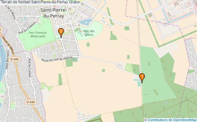 plan Terrain de football Saint-Pierre-du-Perray : 2 équipements