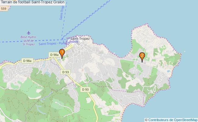 plan Terrain de football Saint-Tropez : 2 équipements