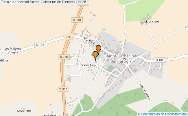 plan Terrain de football Sainte-Catherine-de-Fierbois : 2 équipements