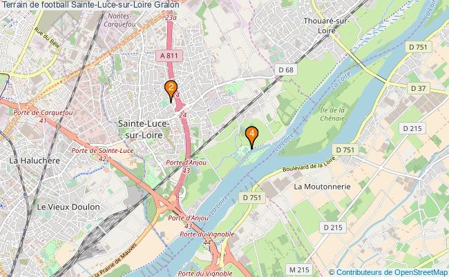 plan Terrain de football Sainte-Luce-sur-Loire : 4 équipements