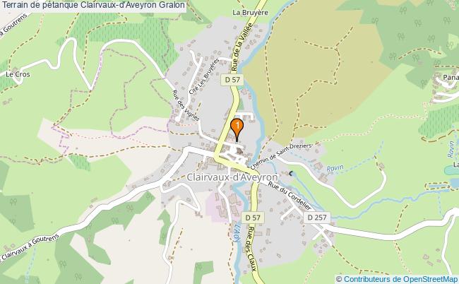 plan Terrain de pétanque Clairvaux-d'Aveyron : 1 équipements
