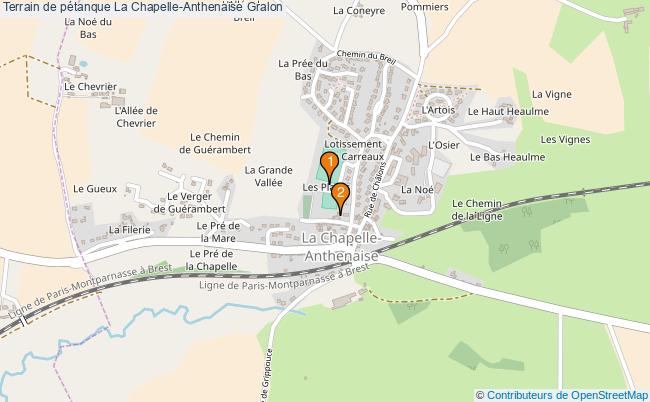 plan Terrain de pétanque La Chapelle-Anthenaise : 2 équipements