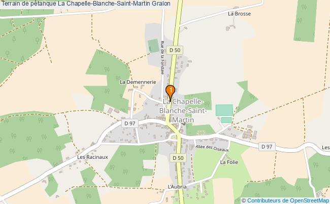 plan Terrain de pétanque La Chapelle-Blanche-Saint-Martin : 1 équipements