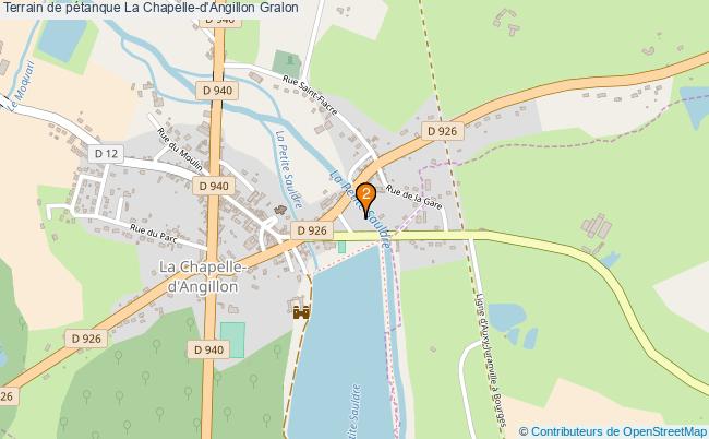 plan Terrain de pétanque La Chapelle-d'Angillon : 2 équipements