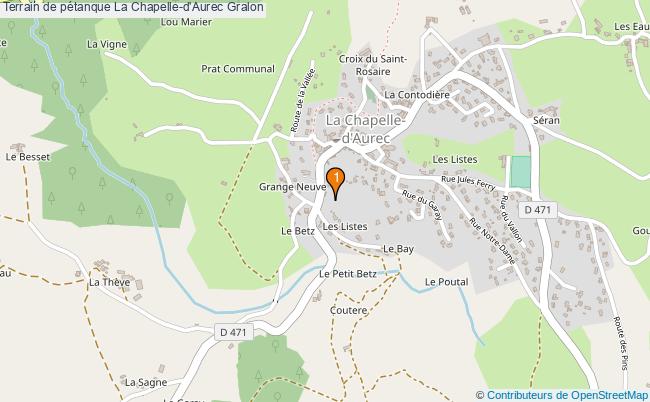 plan Terrain de pétanque La Chapelle-d'Aurec : 1 équipements