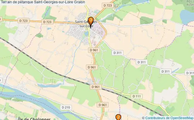 plan Terrain de pétanque Saint-Georges-sur-Loire : 3 équipements