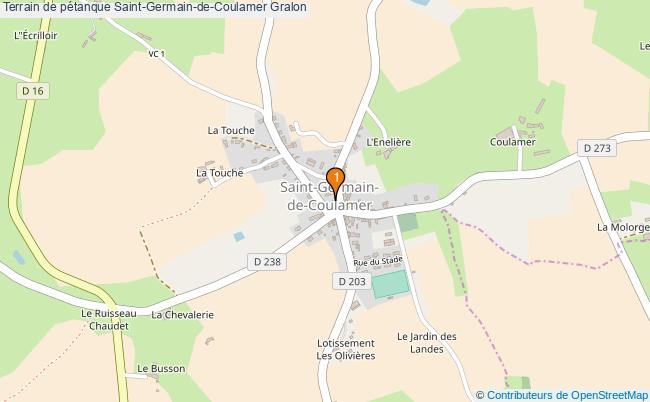 plan Terrain de pétanque Saint-Germain-de-Coulamer : 1 équipements
