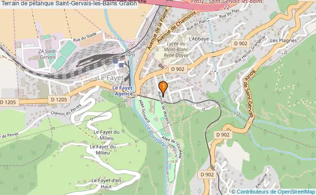 plan Terrain de pétanque Saint-Gervais-les-Bains : 1 équipements